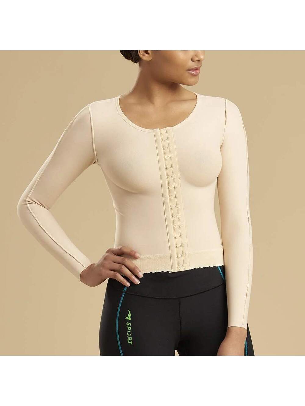 Marena Recovery Compression Vest Long Sleeve - BLACK Size 3XL - FV2L-3XL-B - NWT